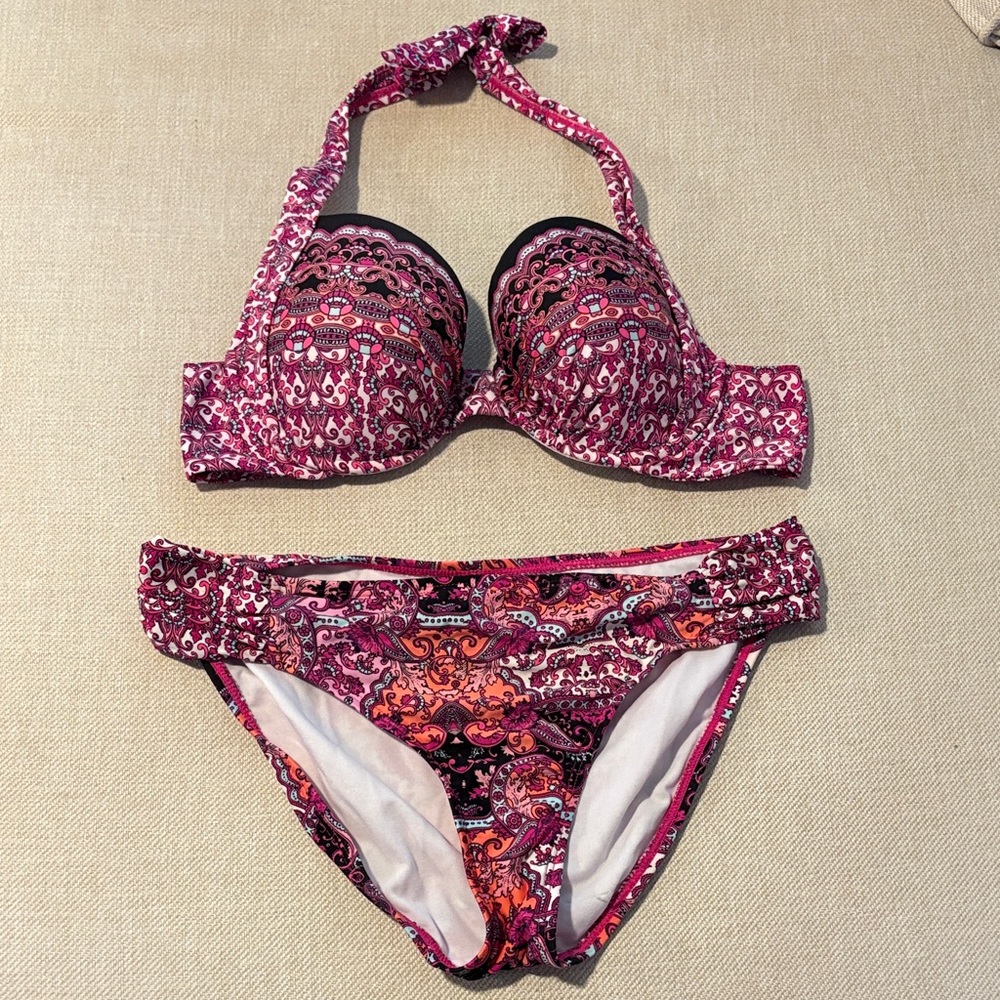 Reaction brand Vibrant Patterned Bikini Set